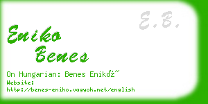 eniko benes business card